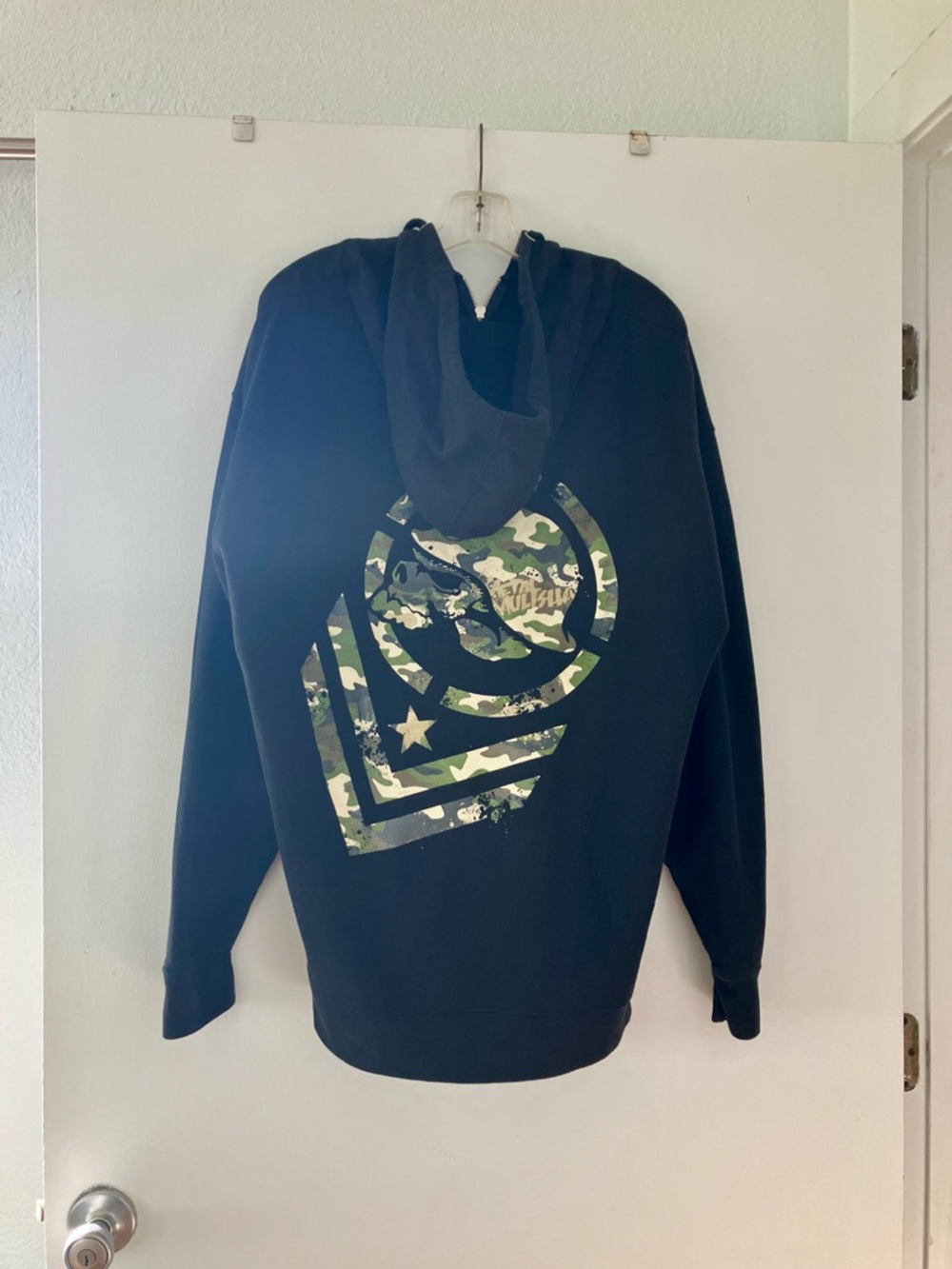 Metal Mulisha Black Zip-Up Hoodie with Camo Logo